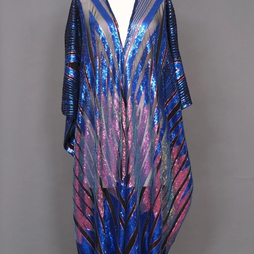 Color-Shifting Sequin Caftan | Jennafer Grace | Petite/XL Fit - Picture 4 of 11